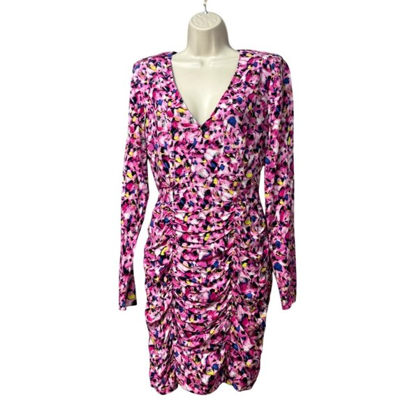 Bar III Alyssa Belted Mini Dress, Pink-multi, Sz. 4- No belt - Picture 3 of 10